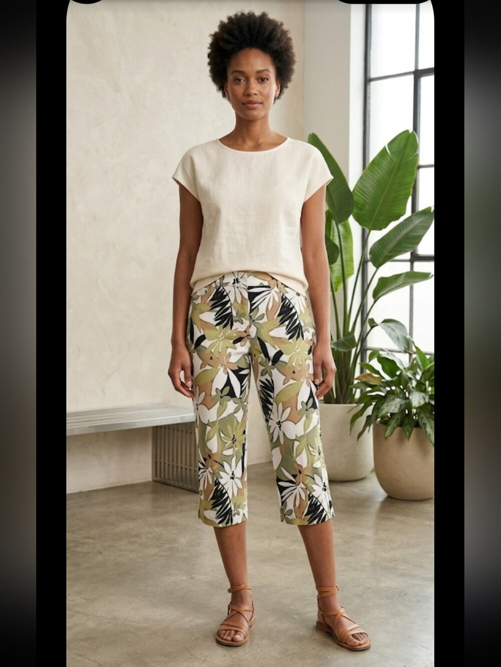 Cute cropped pants stretchy